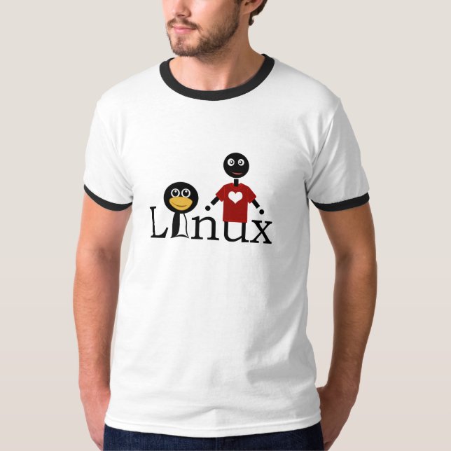 Camiseta Eu amo Linux (Frente)
