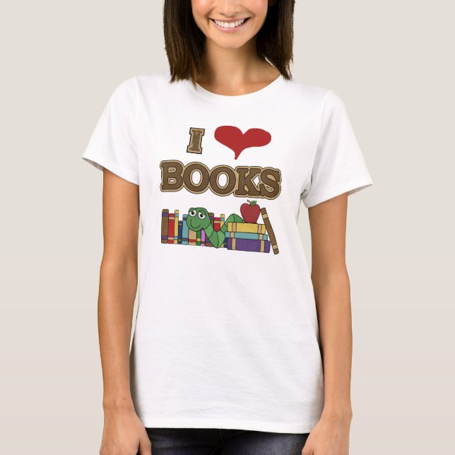 Camiseta Eu amo livros (Frente)