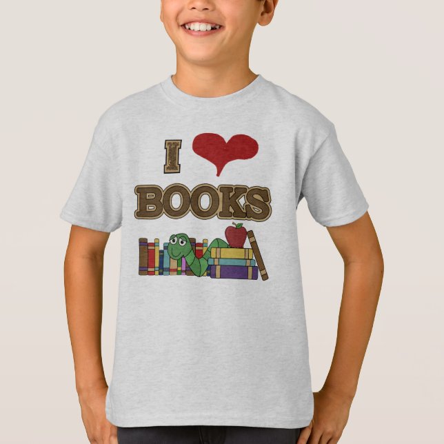 Camiseta Eu amo livros (Frente)