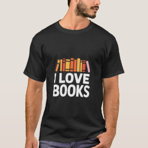 Camiseta Eu Amo Livros Paixão Leitura Estante de Livros