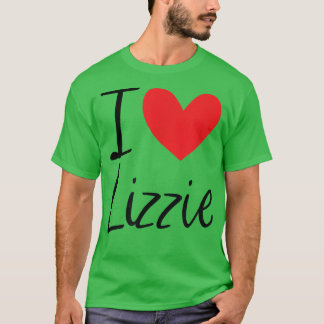 Camiseta Eu Amo Lizzie Nome Menina Personalizada Mulher BFF