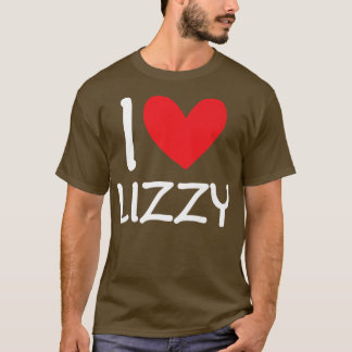 Camiseta Eu Amo Lizzy Nome Mulher Personalizada BFF Frie