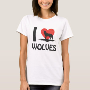 Camiseta Eu amo Lobos