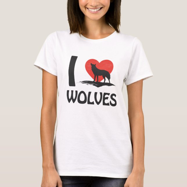 Camiseta Eu amo Lobos (Frente)