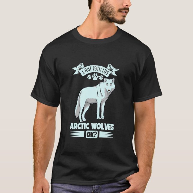 Camiseta Eu Amo Lobos Árticos (Frente)