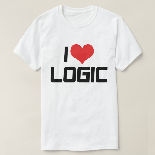 Camiseta Eu Amo Lógica (Frente do Design)