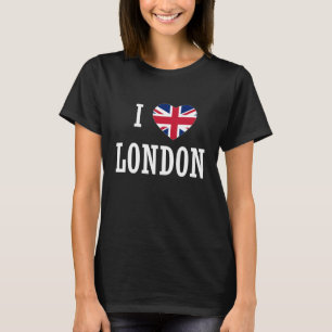 Camiseta Eu Amo Londres Bandeira Union Jack Inglaterra Cora