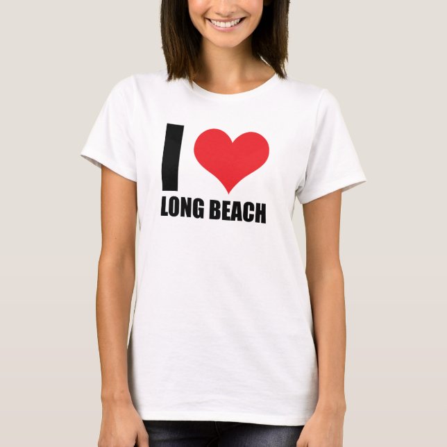Camiseta Eu amo Long Beach (Frente)