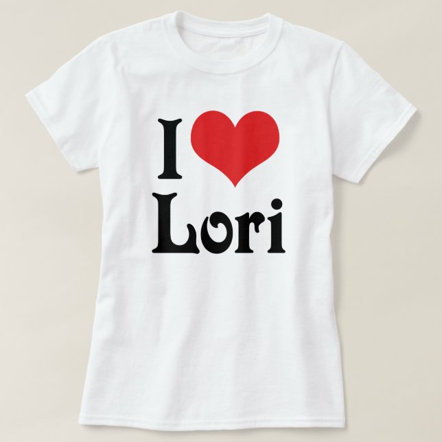 Camiseta Eu Amo Lori (Frente do Design)
