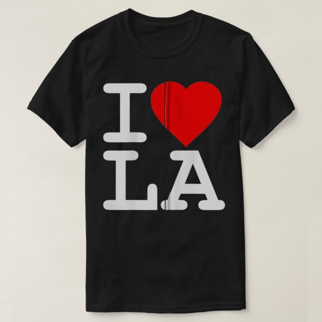 Camiseta Eu amo Los Angeles Zip (Frente do Design)