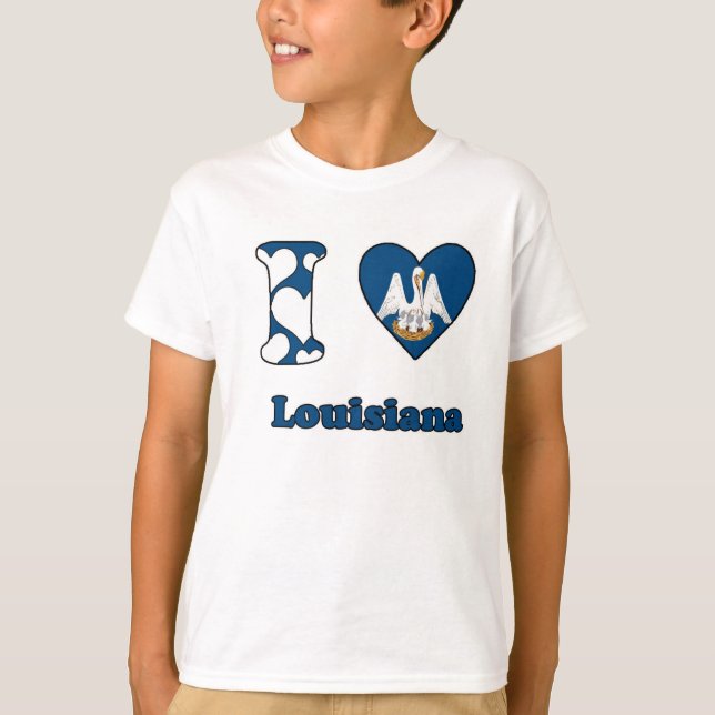 Camiseta Eu amo Louisiana (Frente)