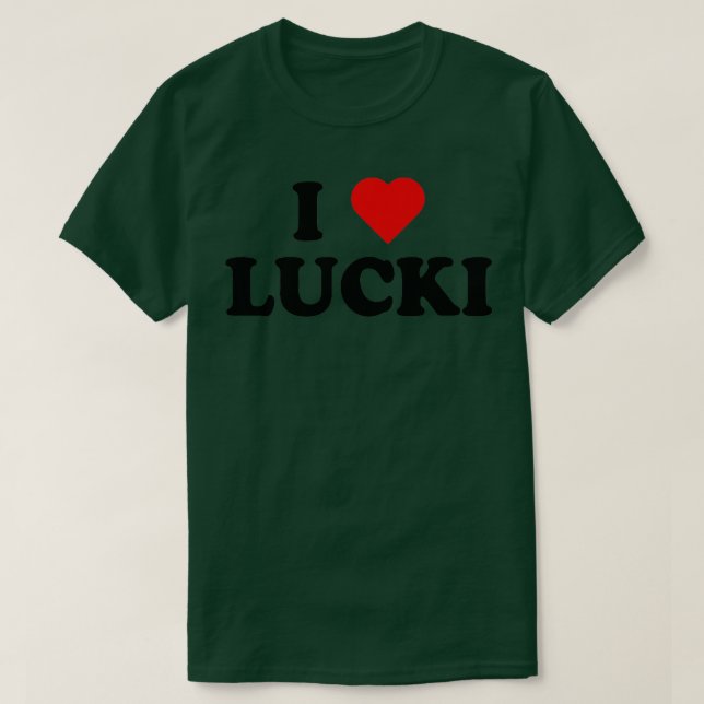 Camiseta Eu Amo Lucki I Heart Lucki (Frente do Design)