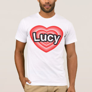 Camiseta Eu amo Lucy. Eu te amo, Lucy. Coração