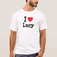 Eu amo Lucy Heart Shirt