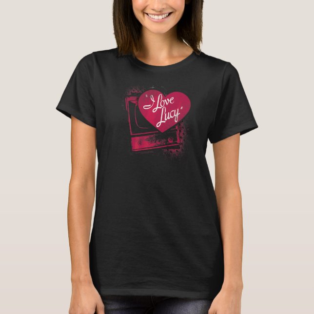 Camiseta Eu Amo Lucy Spray Paint Heart (Frente)