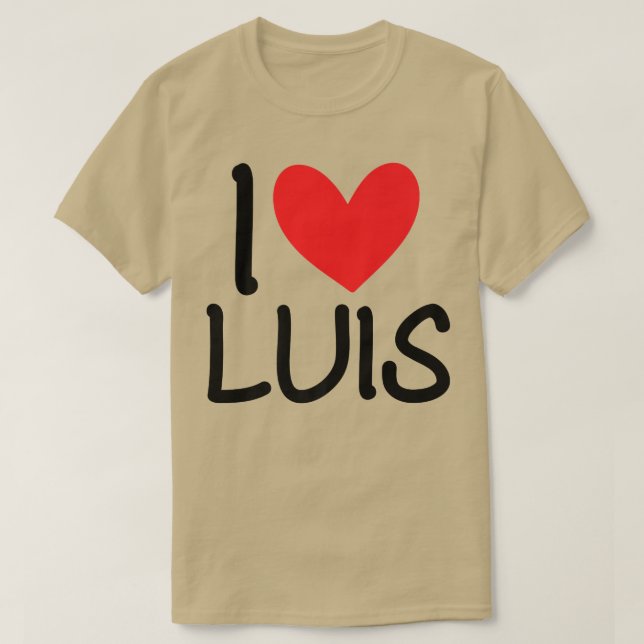 Camiseta Eu Amo Luis Name Personalizado Men Cara BFF Amigo  (Frente do Design)