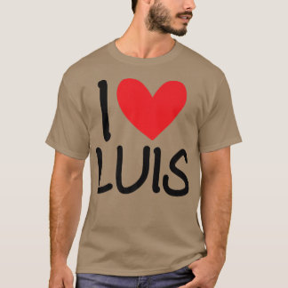 Camiseta Eu Amo Luis Name Personalizado Men Cara BFF Amigo 