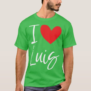 Camiseta Eu Amo Luis Nome Homem Personalizado BFF Amigo H