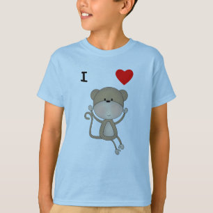 Camiseta Eu amo macacos