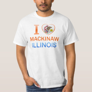Camiseta Eu amo Mackinaw, IL