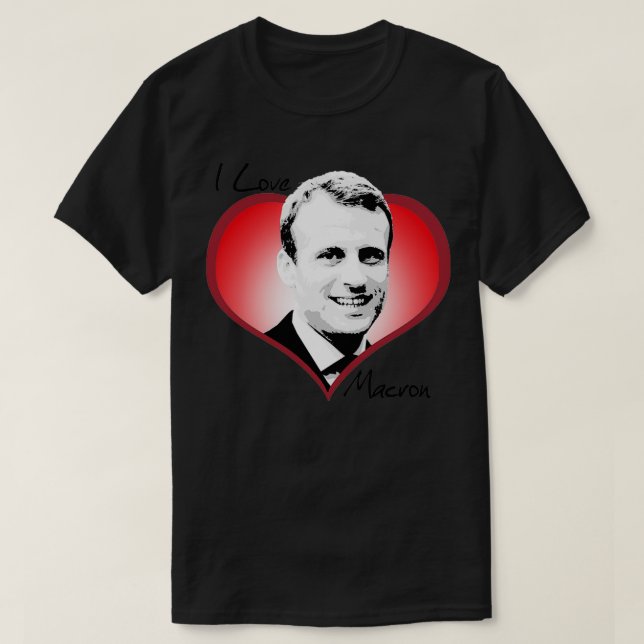 Camiseta Eu Amo Macron (Frente do Design)