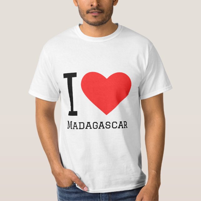 Camiseta Eu amo Madagascar (Frente)