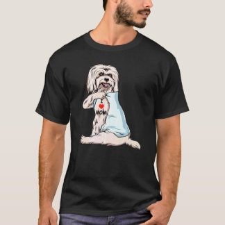 Camiseta Eu Amo Mãe Tatuagem Coton De Tulear Mãe Cachorro M
