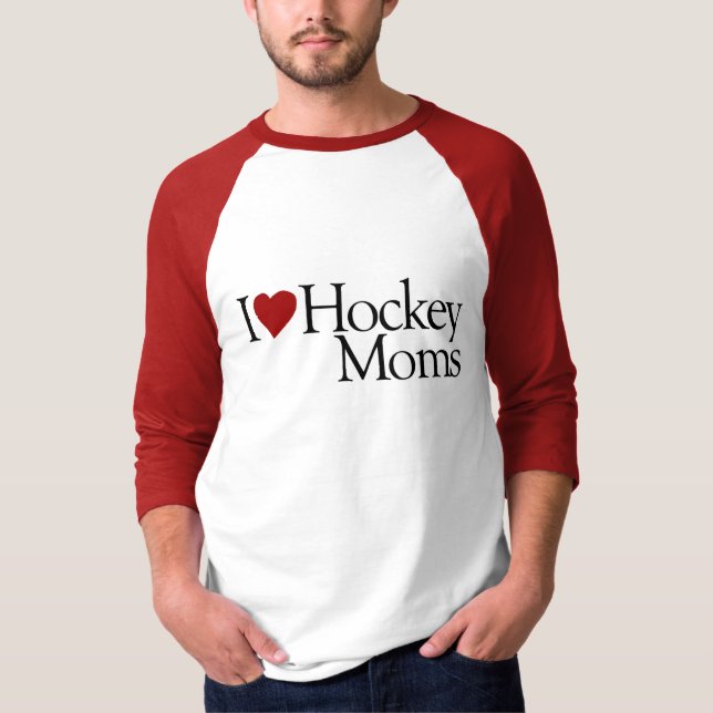 Camiseta Eu amo mães do hóquei (Sarah Palin) (Frente)