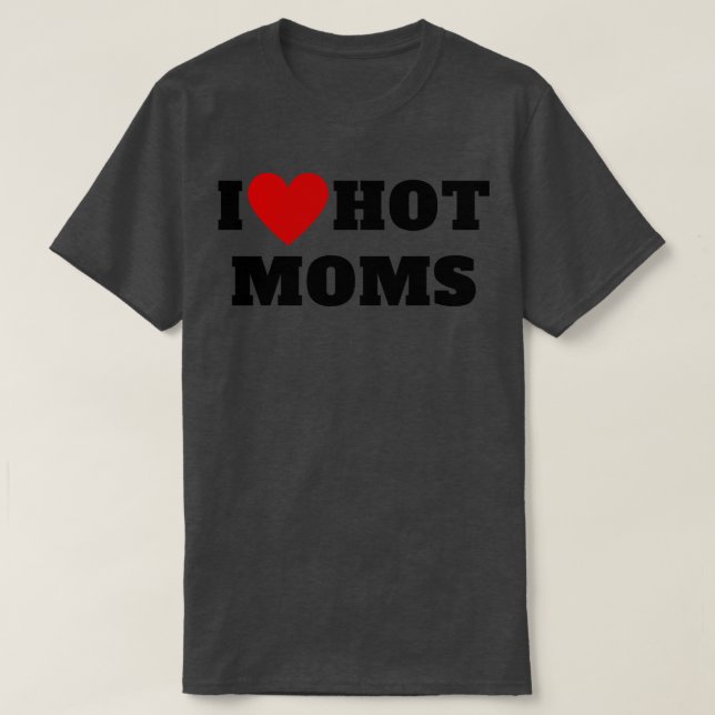 Camiseta Eu amo Mães quentes 14 (Frente do Design)