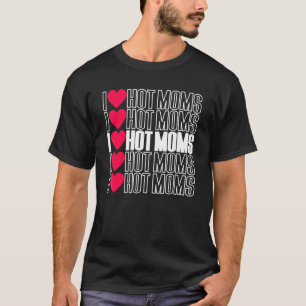 Camiseta EU AMO MÃES QUENTES mães vermelhas
