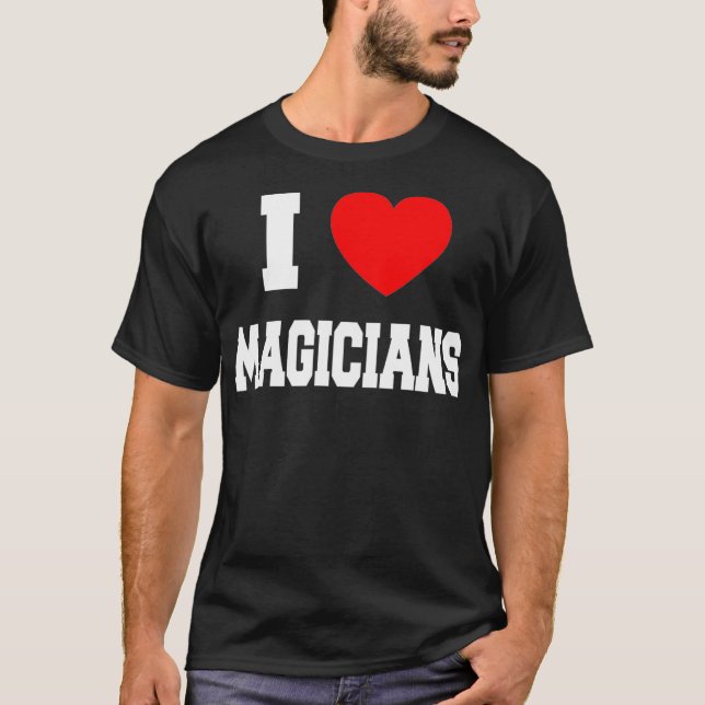 Camiseta Eu amo mágicos (Frente)