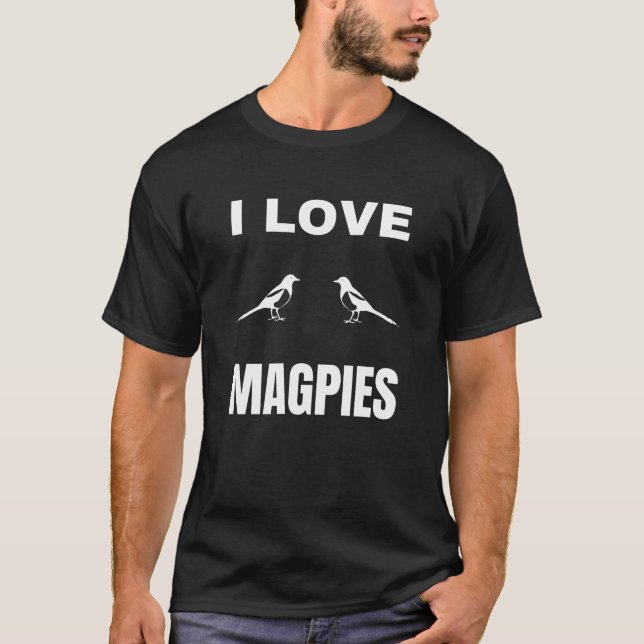Camiseta Eu amo Magpies (Frente)