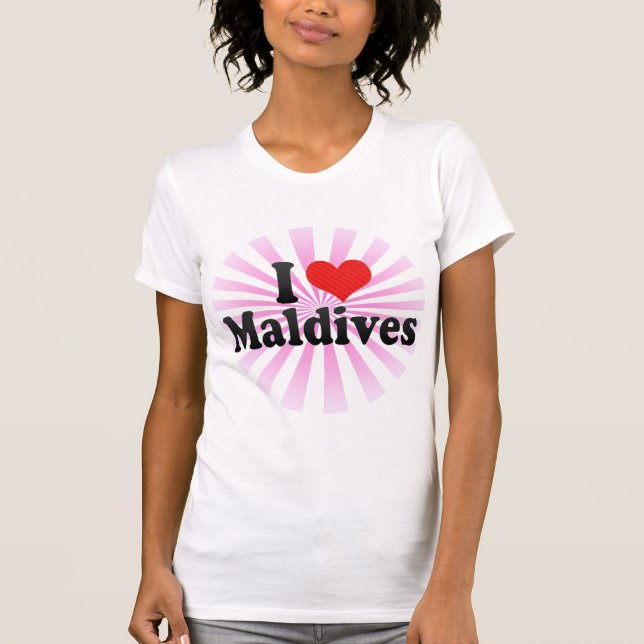 Camiseta Eu amo Maldives (Frente)