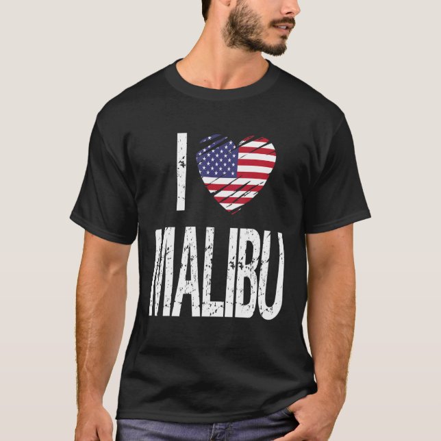 Camiseta Eu Amo Malibu (Frente)