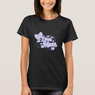 Camiseta Eu Amo Mamãe – Design Kawaii Pastel