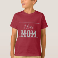 Eu amo mamãe Maroon White Boy
