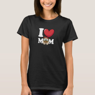 Camiseta Eu amo Mamãe para amante da raça Pug