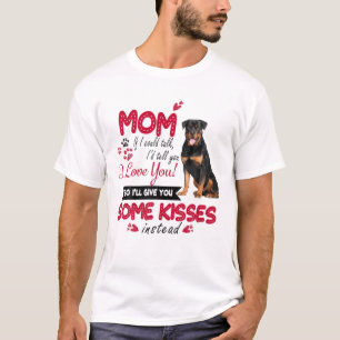 Camiseta Eu Amo Mamãe Rottweiler Cachorro Mãe Dia Mãe Ca