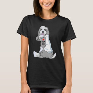 Camiseta Eu Amo Mamãe Tatô Com Carninhos Collie Mamãe Cacho