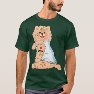 Camiseta Eu Amo Mamãe Tatto Alemão Spitz Mãe Cão Mão Mão Mã