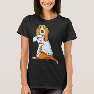 Camiseta Eu Amo Mamãe Tatto Bicho De Cachorro Mãe Mulheres