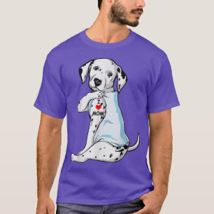 Camiseta Eu Amo Mamãe Tatto Dalmaciano Mãe Cachorro Dia de 
