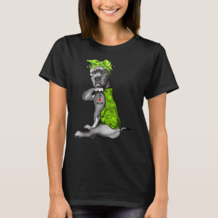 Camiseta Eu Amo Mamãe Tatto Engraçado Cachorro De Pitbull S