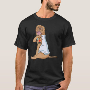 Camiseta Eu Amo Mamãe Tattoo Dogue De Bordeaux Mãe Dog Wome