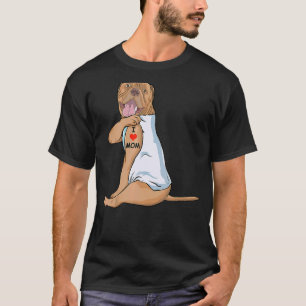 Camiseta Eu Amo Mamãe Tattoo Dogue De Bordeaux Mãe Dog Wome