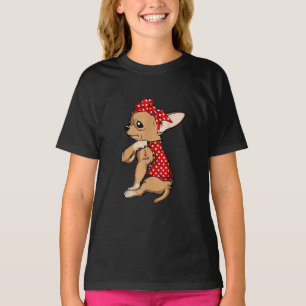 Camiseta Eu Amo Mamãe Tattoo Engraçado Cachorro Chihuahua