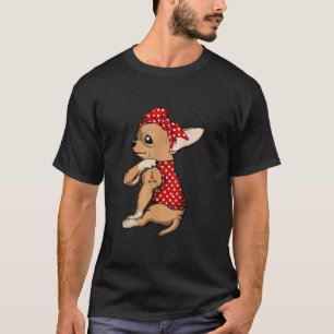 Camiseta Eu Amo Mamãe Tattoo Engraçado Cachorro Chihuahua