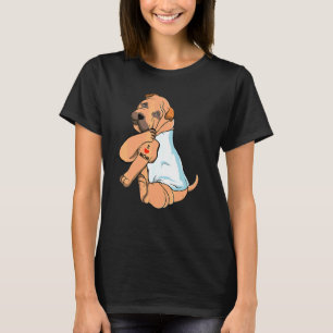 Camiseta Eu Amo Mamãe Tattoo Shar Pei Mãe Cachorro Mulher