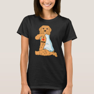 Camiseta Eu Amo Mamãe Tatuagem Cavoodle Mãe Cães Mulheres