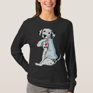 Camiseta Eu Amo Mamãe Tatuagem Dalmaciana Mamãe Cachorro